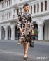 Printed Satin Dress 67271